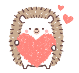 Hedgehog and heart
