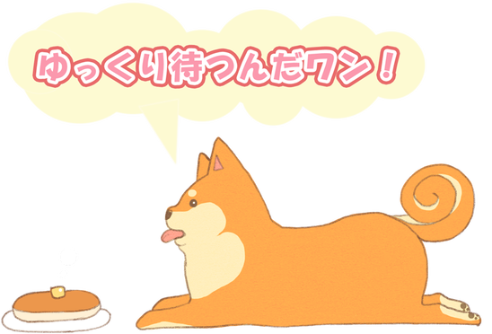 運営からの連絡を原宿の柴犬ハチは待ちます